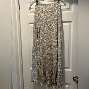 Faith Floral Maxi skirt SAGE